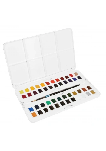 Daler Rowney Aquafine Studio Set Tablet Sulu Boya Seti 48 Renk Plastik Kutu