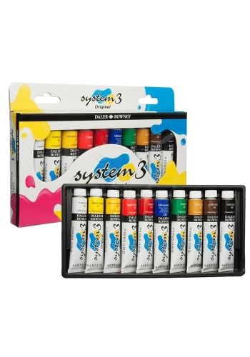 Daler Rowney System 3 Akrilik Boya Introduction Set 10x22ml 129100015