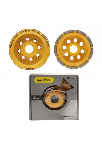 Dandoo 115 mm Tek Sıra Elmas Beton Taş Yüzey Silme Temizle Diski