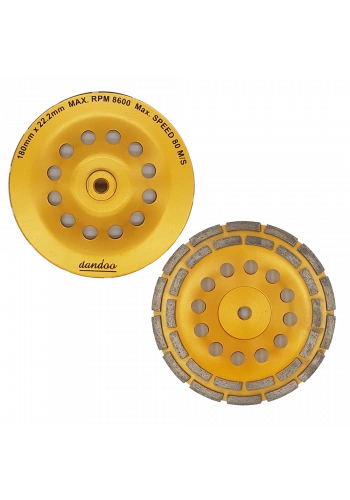 Dandoo 180 mm Çift Sıra Elmas Beton Taş Yüzey Silme Temizle Diski