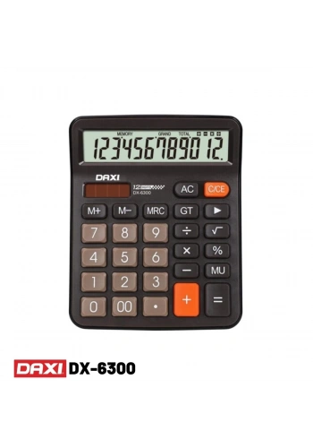 Daxi Hesap Makinesi Black Edition 12 Haneli DX-6300