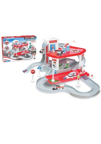 Dede Oyuncak İki Katlı Hastane Garaj Set Ve Mega Pisti 03347