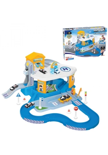 Dede Oyuncak İki Katlı Polis Garaj Set Ve Mega Pist 03348