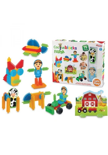 Dede Oyuncak Kaktüs Bloklar Çiftlik 75 Parça 03312