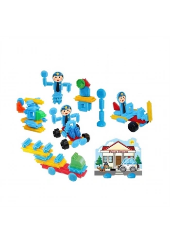 Dede Oyuncak Kaktüs Bloklar Polis İstasyonu 55 Parça 03307
