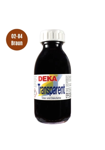 Deka Transparen Vitray Cam Boya 125ml 84 Kahverengi