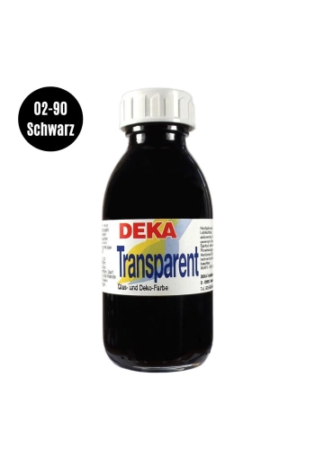Deka Transparen Vitray Cam Boya 125ml 90 Siyah