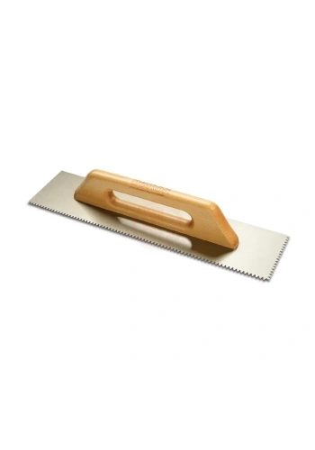 Dekor Hassan Seramik Malası Ahşap Saplı Üçgen Dişli Yay Çeliği 30 Cm