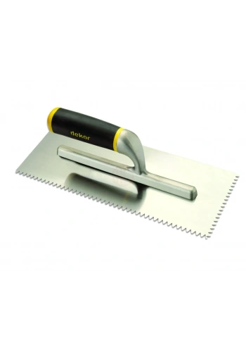 Dekor Hassan Seramik Malası Alüminyum Saplı Üçgen Dişli Paslanmaz Çelik 30 Cm