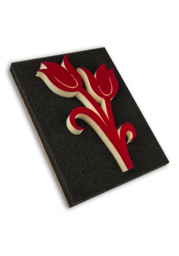 Dekor Rulo Büyük Çiftli Lale Baskısı 15x20 Cm