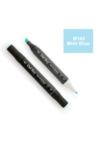 DEL REY TWIN MARKER B143 MİNT BLUE ÇİFT UÇLU GRAFİK KALEMİ MN-DR143