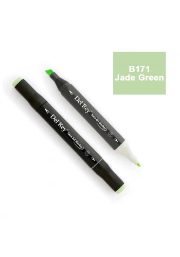 DEL REY TWIN MARKER B171 JADE GREEN ÇİFT UÇLU GRAFİK KALEMİ MN-DR171