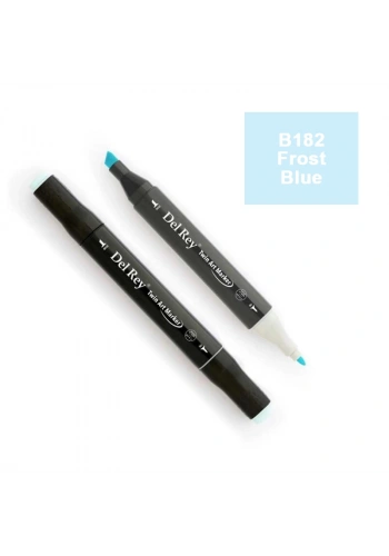 DEL REY TWIN MARKER B182 FROST BLUE ÇİFT UÇLU GRAFİK KALEMİ MN-DR182