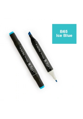 DEL REY TWIN MARKER B65 ICE BLUE ÇİFT UÇLU GRAFİK KALEMİ MN-DR065