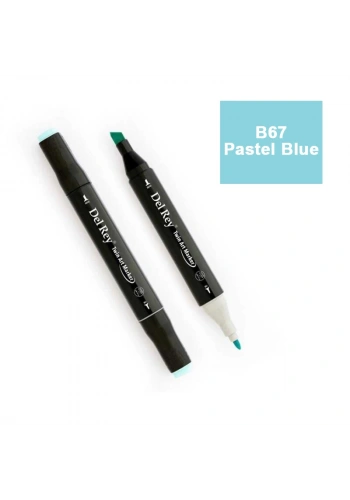 DEL REY TWIN MARKER B67 PASTEL BLUE ÇİFT UÇLU GRAFİK KALEMİ MN-DR067
