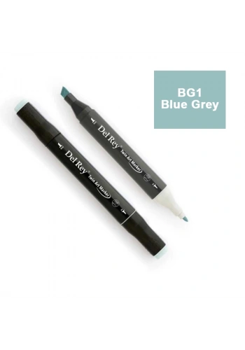 DEL REY TWIN MARKER BG1 BLUE GREY ÇİFT UÇLU GRAFİK KALEMİ MN-DRBG1