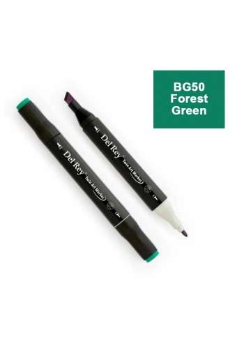 DEL REY TWIN MARKER BG50 FOREST GREEN ÇİFT UÇLU GRAFİK KALEMİ MN-DR050