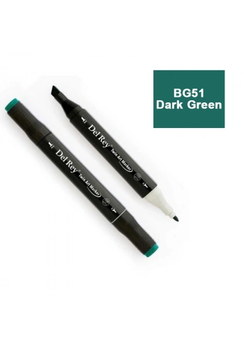 DEL REY TWIN MARKER BG51 DARK GREEN ÇİFT UÇLU GRAFİK KALEMİ MN-DR051