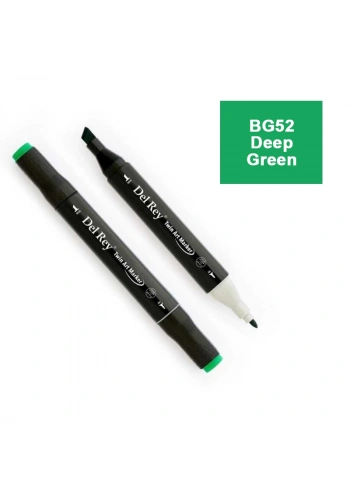 DEL REY TWIN MARKER BG52 DEEP GREEN ÇİFT UÇLU GRAFİK KALEMİ MN-DR052