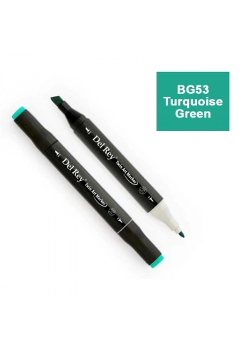 DEL REY TWIN MARKER BG53 TURQUOİSE GREEN ÇİFT UÇLU GRAFİK KALEMİ MN-DR053