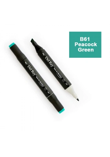 DEL REY TWIN MARKER BG61 PEACOCK GREEN ÇİFT UÇLU GRAFİK KALEMİ MN-DR061