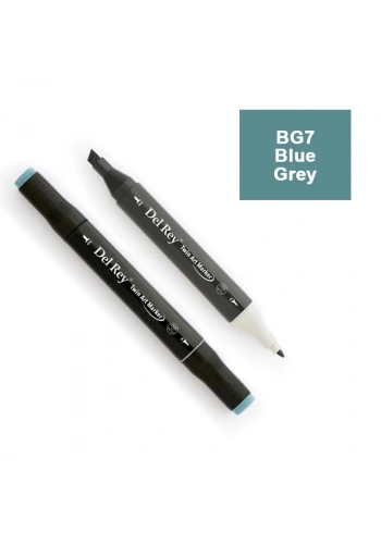 DEL REY TWIN MARKER BG7 BLUE GREY ÇİFT UÇLU GRAFİK KALEMİ MN-DRBG7
