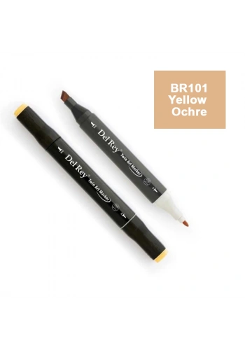 DEL REY TWIN MARKER BR101 YELLOW OCHRE ÇİFT UÇLU GRAFİK KALEMİ MN-DR101