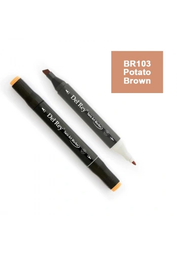 DEL REY TWIN MARKER BR103 POTATO BROWN ÇİFT UÇLU GRAFİK KALEMİ MN-DR103