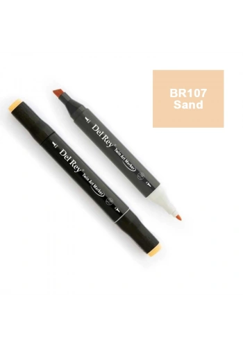 DEL REY TWIN MARKER BR107 SAND ÇİFT UÇLU GRAFİK KALEMİ MN-DR107