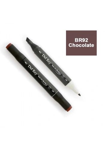 DEL REY TWIN MARKER BR92 CHOCOLATE ÇİFT UÇLU GRAFİK KALEMİ MN-DR092
