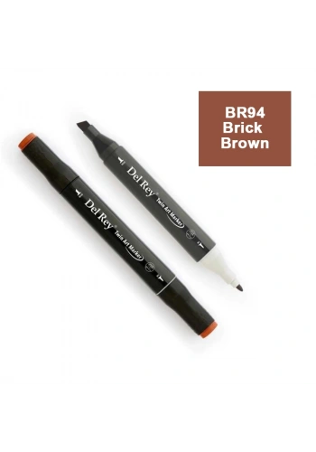 DEL REY TWIN MARKER BR94 BRİCK BROWN ÇİFT UÇLU GRAFİK KALEMİ MN-DR094