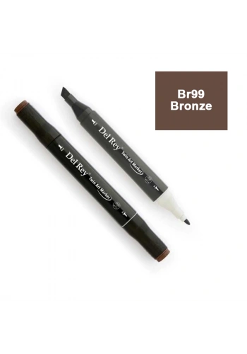 DEL REY TWIN MARKER BR99 BRONZE ÇİFT UÇLU GRAFİK KALEMİ MN-DR099