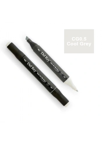 DEL REY TWIN MARKER CG0.5 COOL GREY ÇİFT UÇLU GRAFİK KALEMİ MN-DRCG0.5