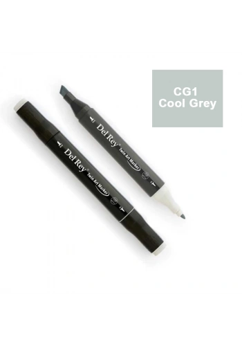 DEL REY TWIN MARKER CG1 COOL GREY ÇİFT UÇLU GRAFİK KALEMİ MN-DRCG1