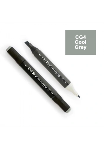 DEL REY TWIN MARKER CG4 COOL GREY ÇİFT UÇLU GRAFİK KALEMİ MN-DRCG4