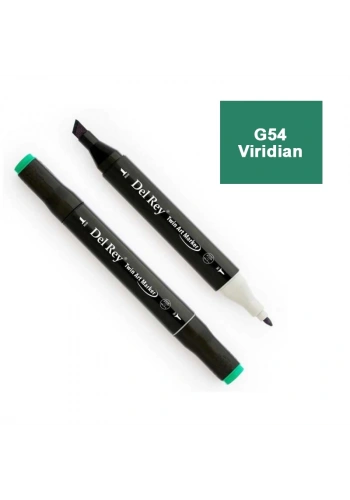 DEL REY TWIN MARKER G54 VİRİDİAN ÇİFT UÇLU GRAFİK KALEMİ MN-DR054