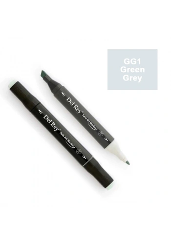 DEL REY TWIN MARKER GG1 GREEN GREY ÇİFT UÇLU GRAFİK KALEMİ MN-DRGG1