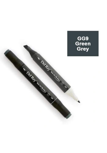 DEL REY TWIN MARKER GG9 GREEN GREY ÇİFT UÇLU GRAFİK KALEMİ MN-DRGG9