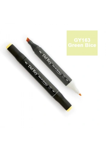 DEL REY TWIN MARKER GY163 GREEN BİCE ÇİFT UÇLU GRAFİK KALEMİ MN-DR163
