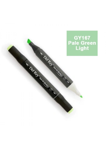 DEL REY TWIN MARKER GY167 PALE GREEN LİGHT ÇİFT UÇLU GRAFİK KALEMİ MN-DR167