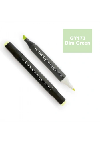DEL REY TWIN MARKER GY173 DİM GREEN ÇİFT UÇLU GRAFİK KALEMİ MN-DR173