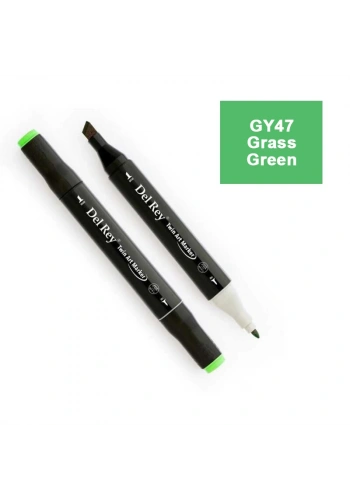 DEL REY TWIN MARKER GY47 GRASS GREEN ÇİFT UÇLU GRAFİK KALEMİ MN-DR047