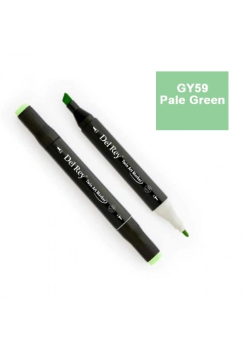 DEL REY TWIN MARKER GY59 PALE GREEN ÇİFT UÇLU GRAFİK KALEMİ MN-DR059