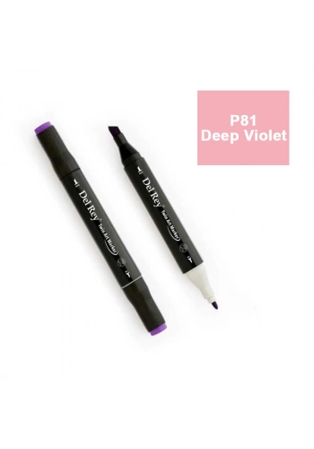 DEL REY TWIN MARKER P81 DEEP VİOLET ÇİFT UÇLU GRAFİK KALEMİ MN-DR081