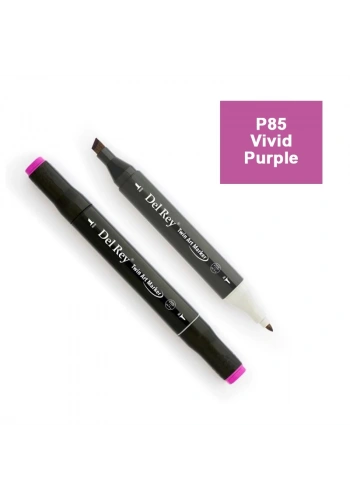 DEL REY TWIN MARKER P85 VİVİD PURPLE ÇİFT UÇLU GRAFİK KALEMİ MN-DR085