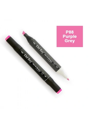 DEL REY TWIN MARKER P88 PURPLE GREY ÇİFT UÇLU GRAFİK KALEMİ MN-DR088