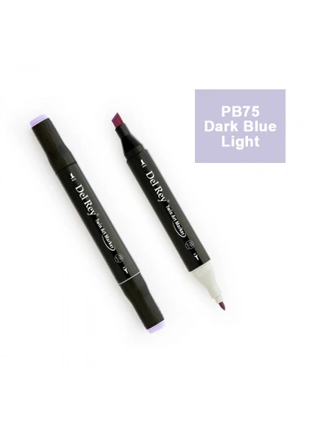DEL REY TWIN MARKER PB75 DARK BLUE LİGHT ÇİFT UÇLU GRAFİK KALEMİ MN-DR075