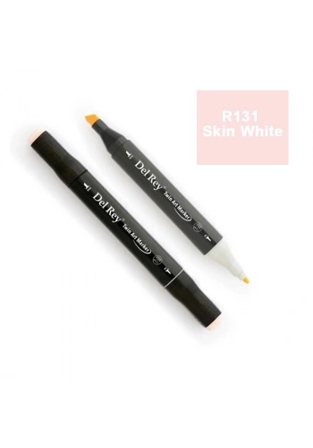 DEL REY TWIN MARKER R131 SKİN WHİTE ÇİFT UÇLU GRAFİK KALEMİ MN-DR131