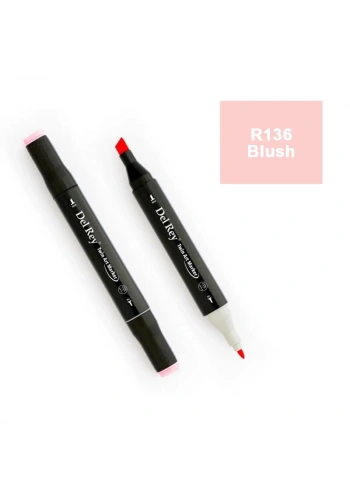 DEL REY TWIN MARKER R136 BLUSH ÇİFT UÇLU GRAFİK KALEMİ MN-DR136