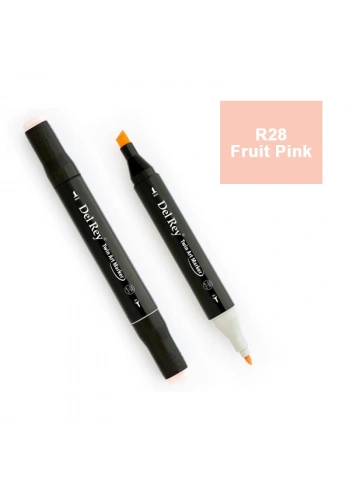 DEL REY TWIN MARKER R28 FRUİT PİNK ÇİFT UÇLU GRAFİK KALEMİ MN-DR028